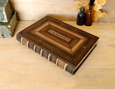 Brown leather journal
