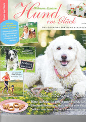 KONA CAVE® Travel Dog Bed in Spring Colors - Tan with pastel pink and blue - As seen in Hund Im Gluck Magazine 