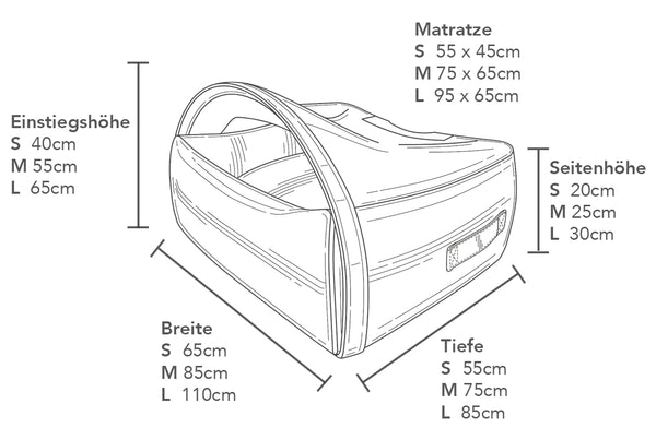 KONA CAVE® Snuggle Cave Bed Abmessungen