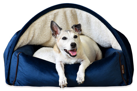 KONA CAVE Snuggle Cave Dog Bed Luxury Velvet Collection - Loved by Terrier Breeds