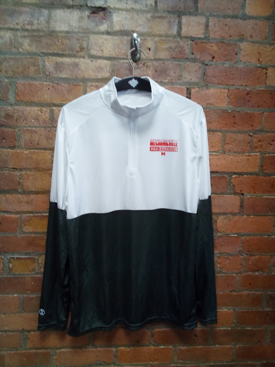 CLEARANCE - Mechanicville Red Raiders Grey and White quarter zip - Siz ...
