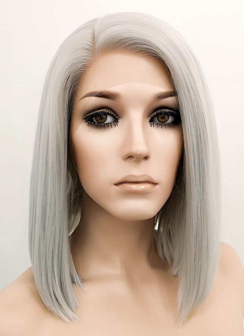 silver wig