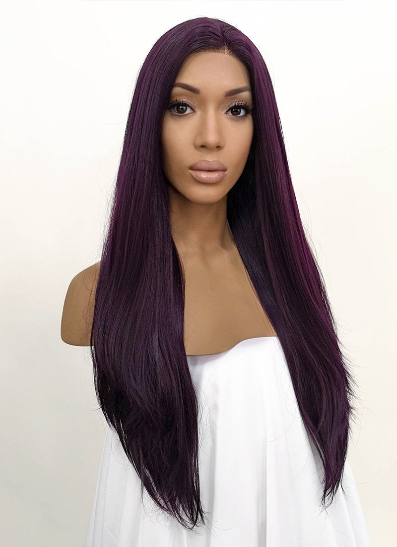 lace front wig purple