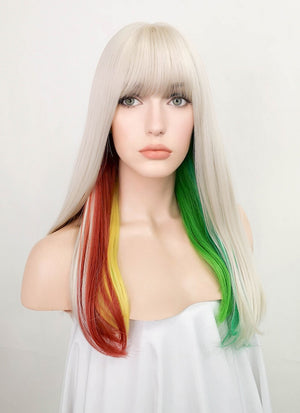 Multi-Color Straight Synthetic Wig NS344