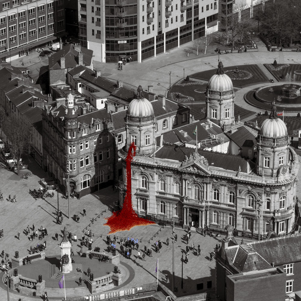 Hull Poppy Installation 2017 For The City Of Culture By Drone