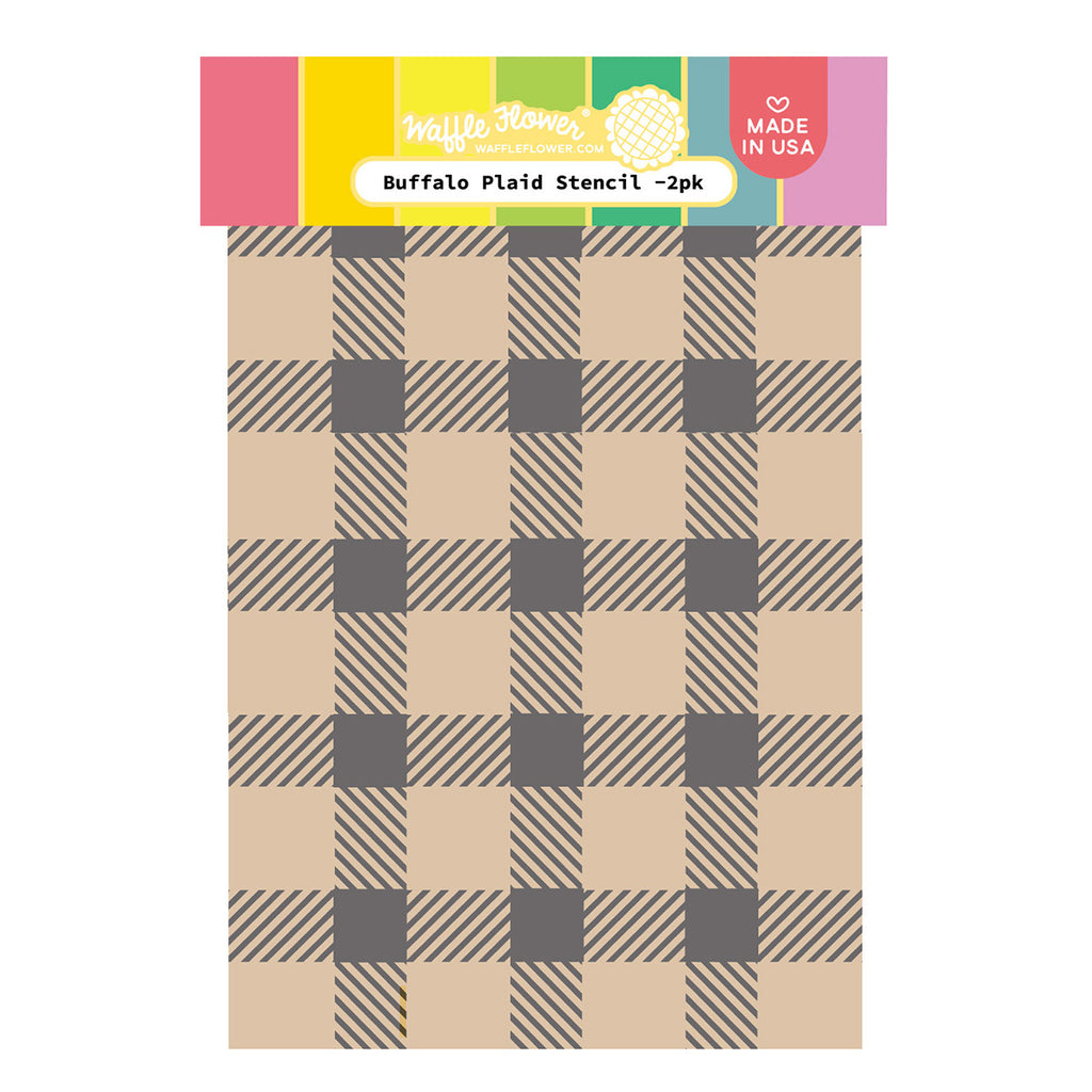 Waffle Flower Jumbo Checker Stencil 421219