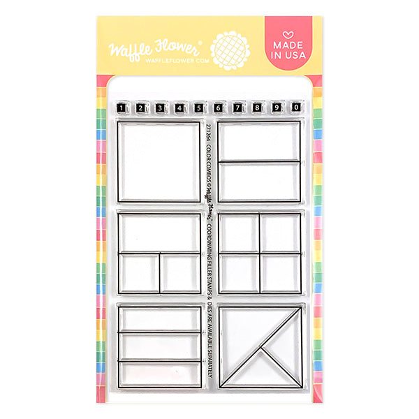 Waffle Flower Crafts Clear Stamps 2x3 Color Swatches for Inkpads