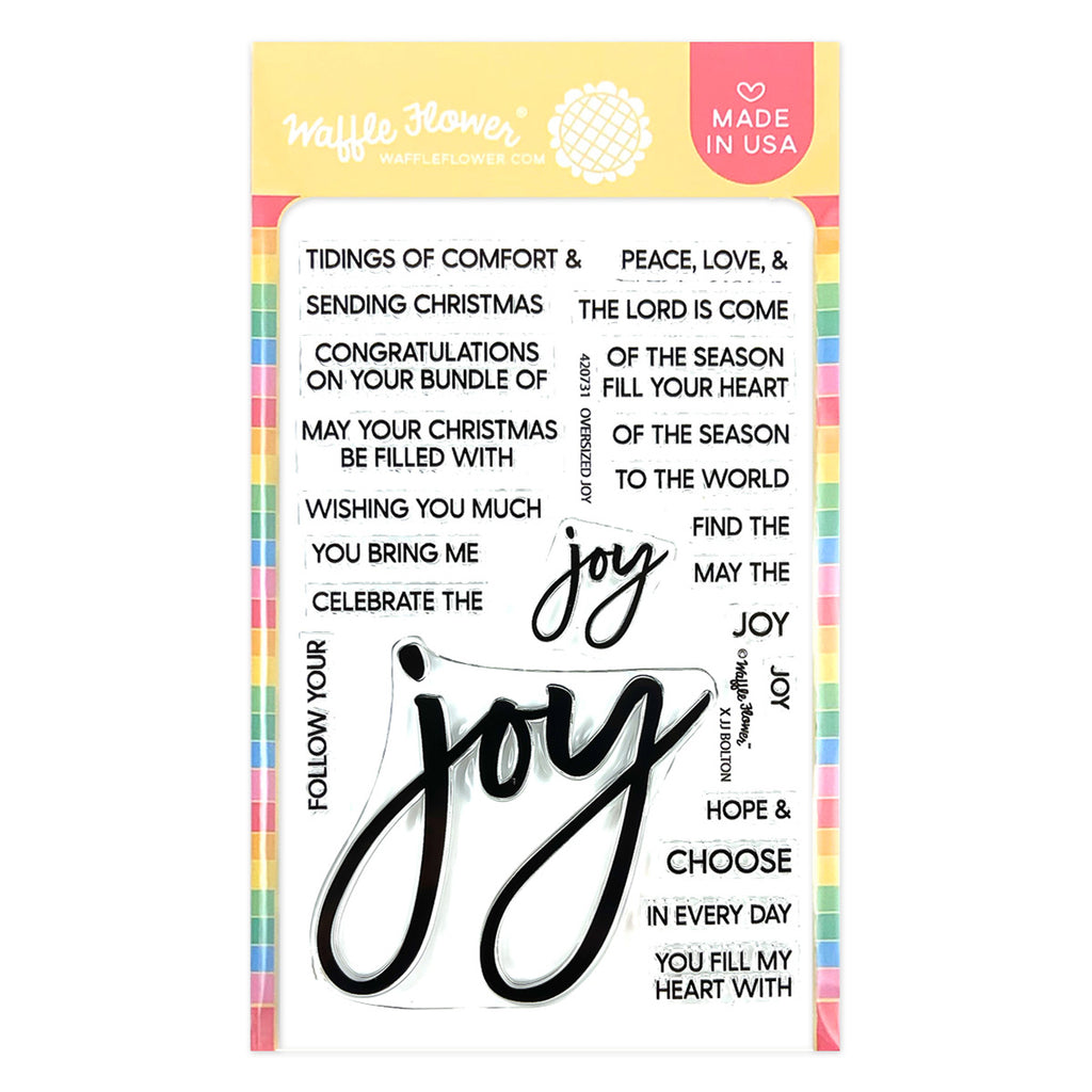 Oversized Happy Stamp Set - Waffle Flower Crafts - Shaker Cards