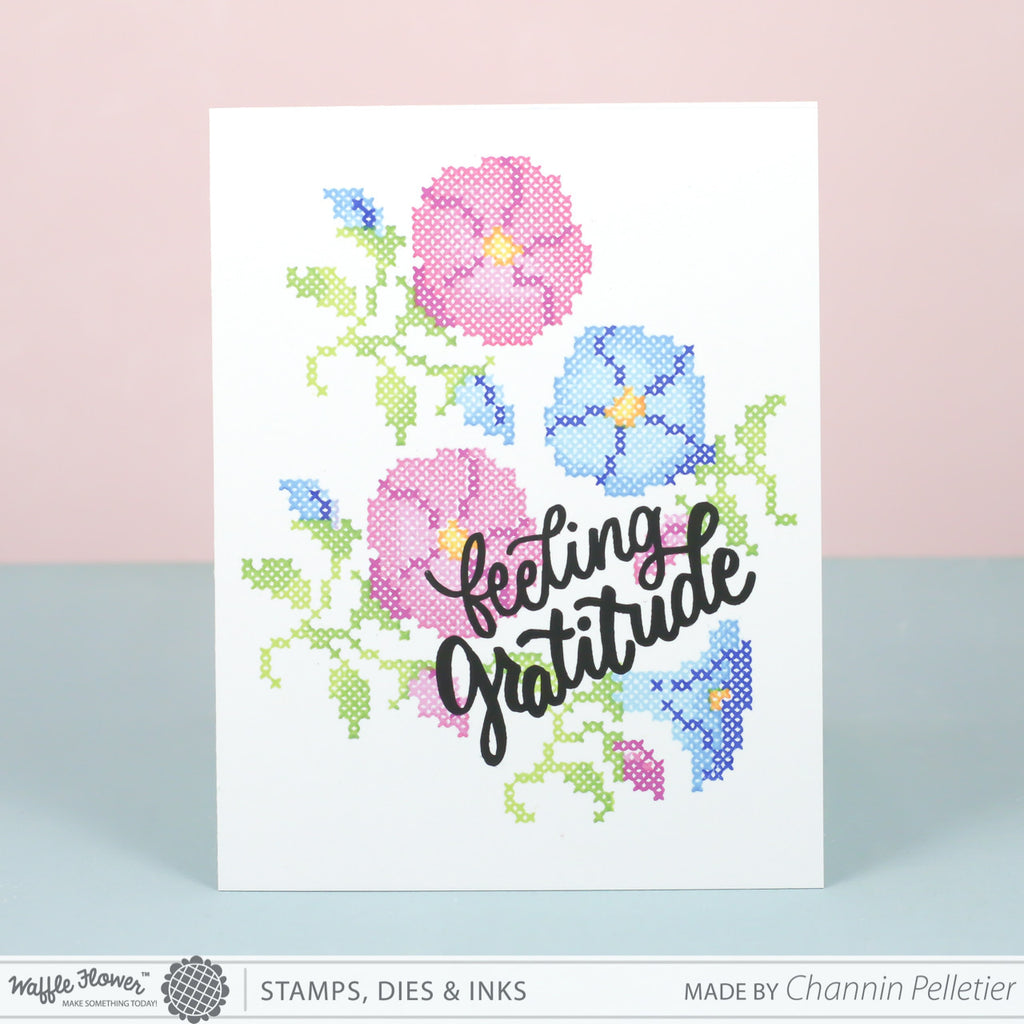 Waffle Flower Stitched Morning Glories  ̹ ˻