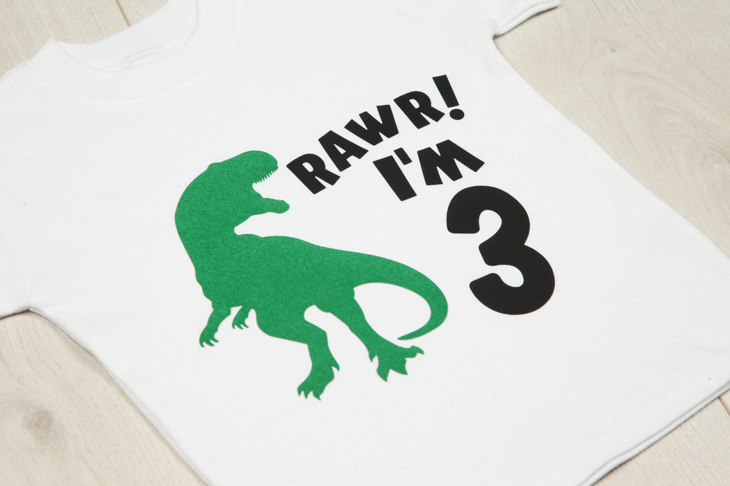 Dinosaur Rawr I’m Birthday T-shirt - Mini Kings & Queens