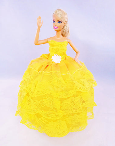 yellow barbie dress