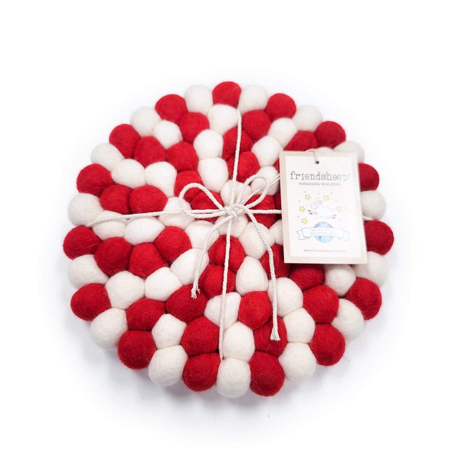 Image of Candy Cane Eco Coasters  . friendsh 