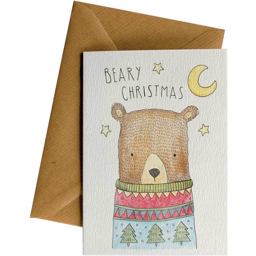 Image of Beary Christmas <br>Greeting Card  REARY UHRISTAS 