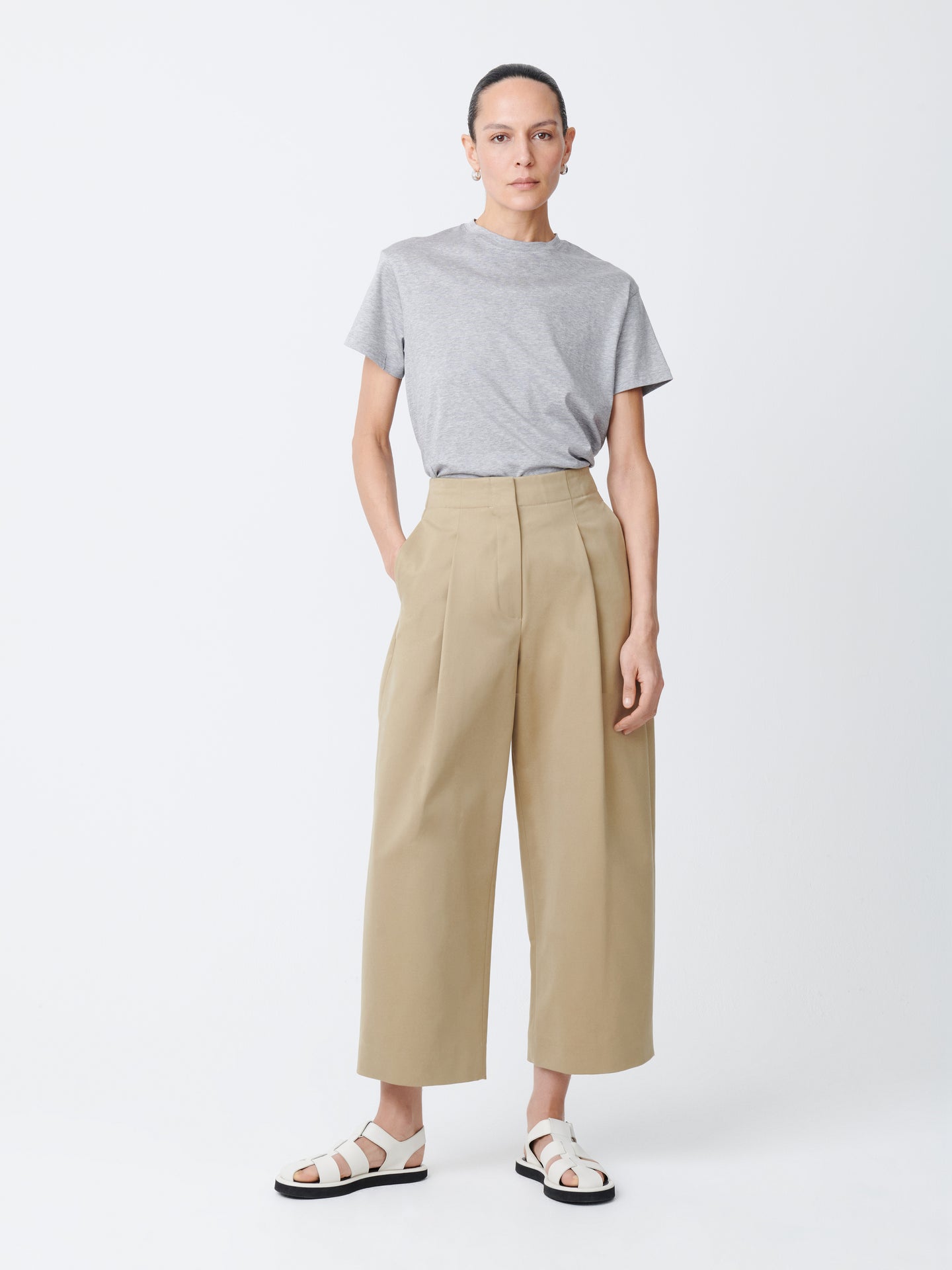 Black Chalco cropped denim trousers, Studio Nicholson