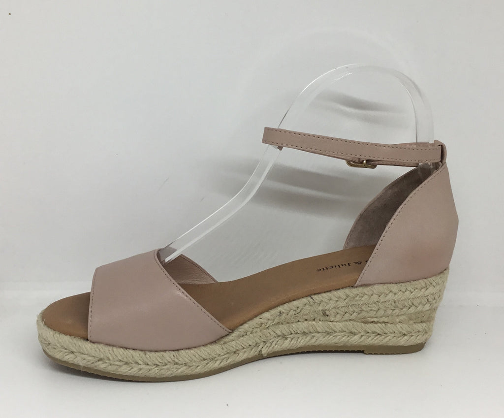 Django & Juliette Skip Rose Leather Espadrille Wedge – The Little Shoe ...