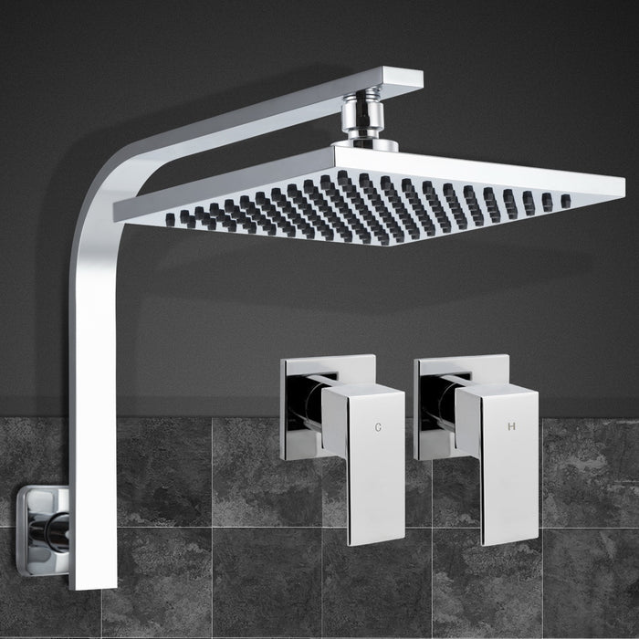 Cefito Wels 8 Rain Shower Head Taps Square High Pressure Wall Arm Di — Ozdingo