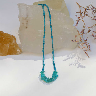 Peridot and Apatite Nugget Silk Knotted Necklace | Breathe