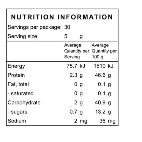 Vanessa Megan Astaxanthin & Marine Collagen Skin Boost Nutritional Info