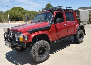 gq patrol nissan comp 4x4 bull bar 1997 xrox leaf spring