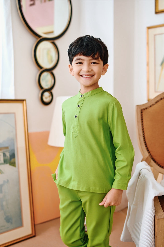 The Narik Baju Melayu Lime Green – Pokoks Com