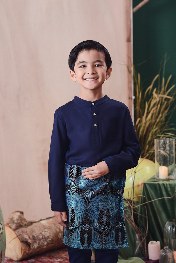 The Legend Baju Melayu Top Navy Blue Pokoks Com