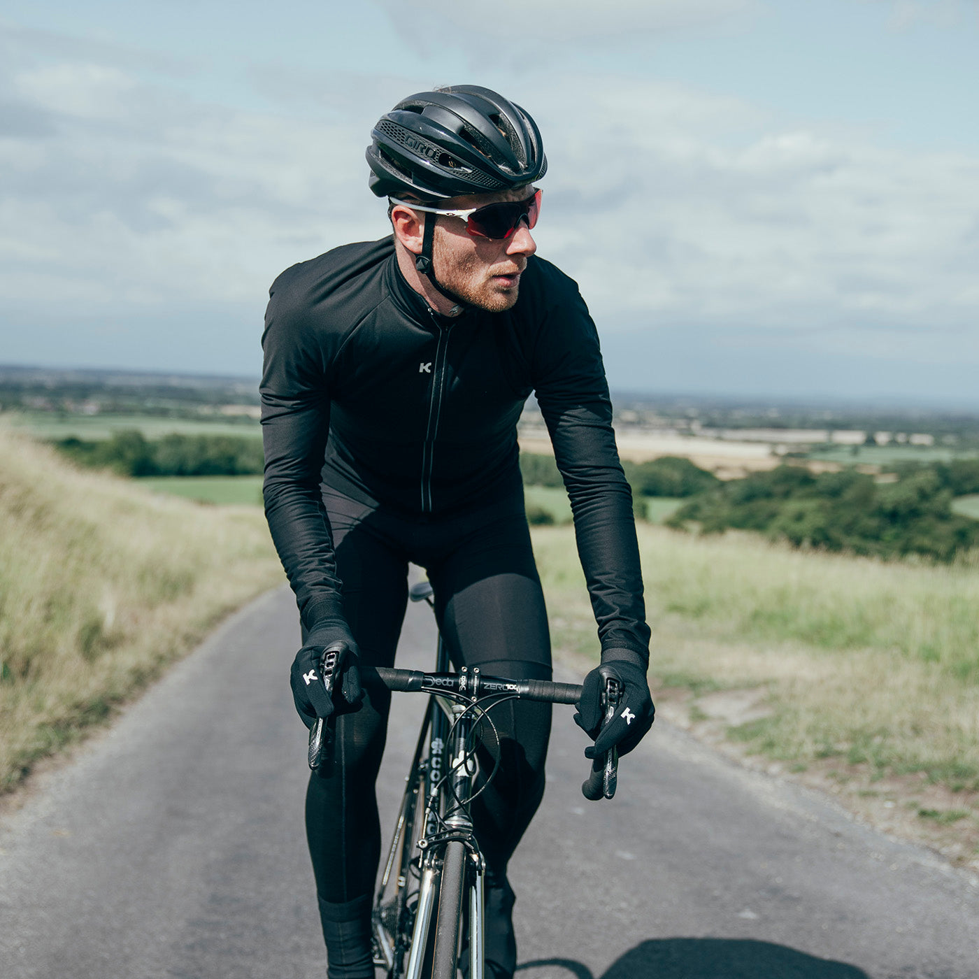 black cycling jacket