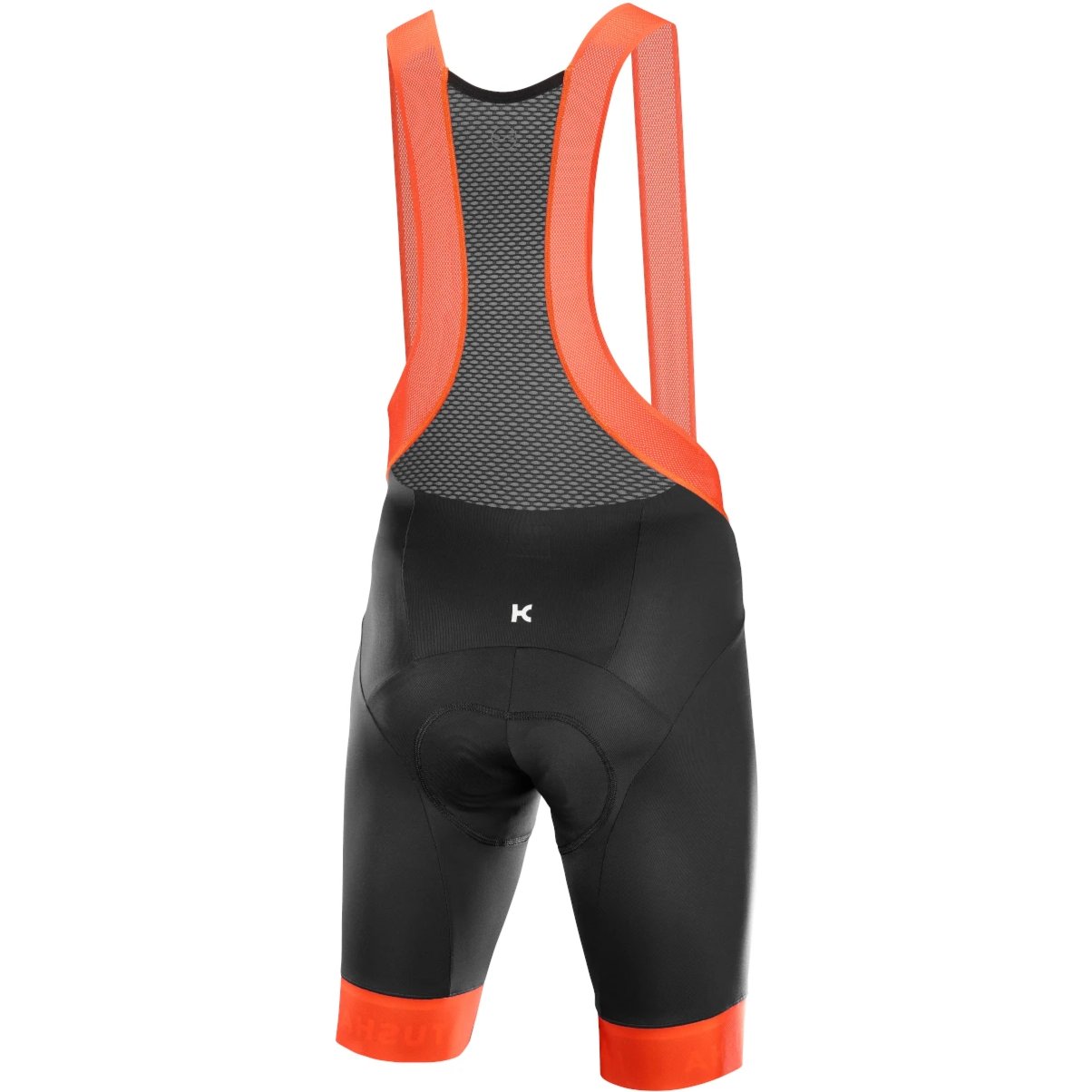 black and orange cycling shorts