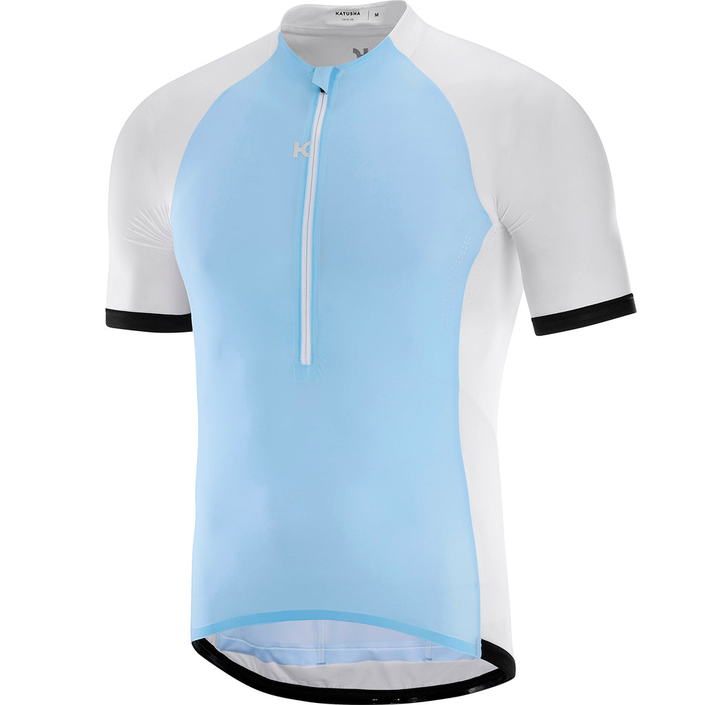 Download KATUSHA Men's NANO Half Zip Cycling Jersey - White / Light ...