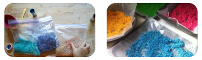 how to make blue rice for childrens play