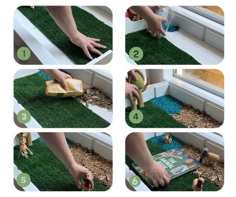 step by step instructions on setting up your small world table