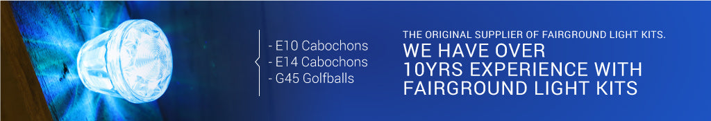 cabochon light bulbs - golfball, e10, e14, g45, and g45 bulb types.