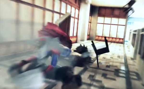 Superman smashing his enemy through building!