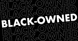 A black background with the words "Black-Owned" written in white