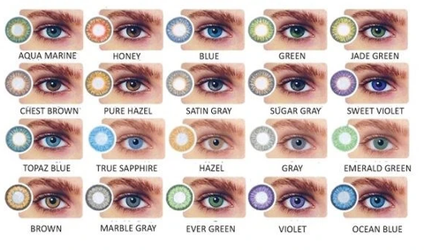 Color Contact Lenses: Brown, Grey, Acqua Color Lens