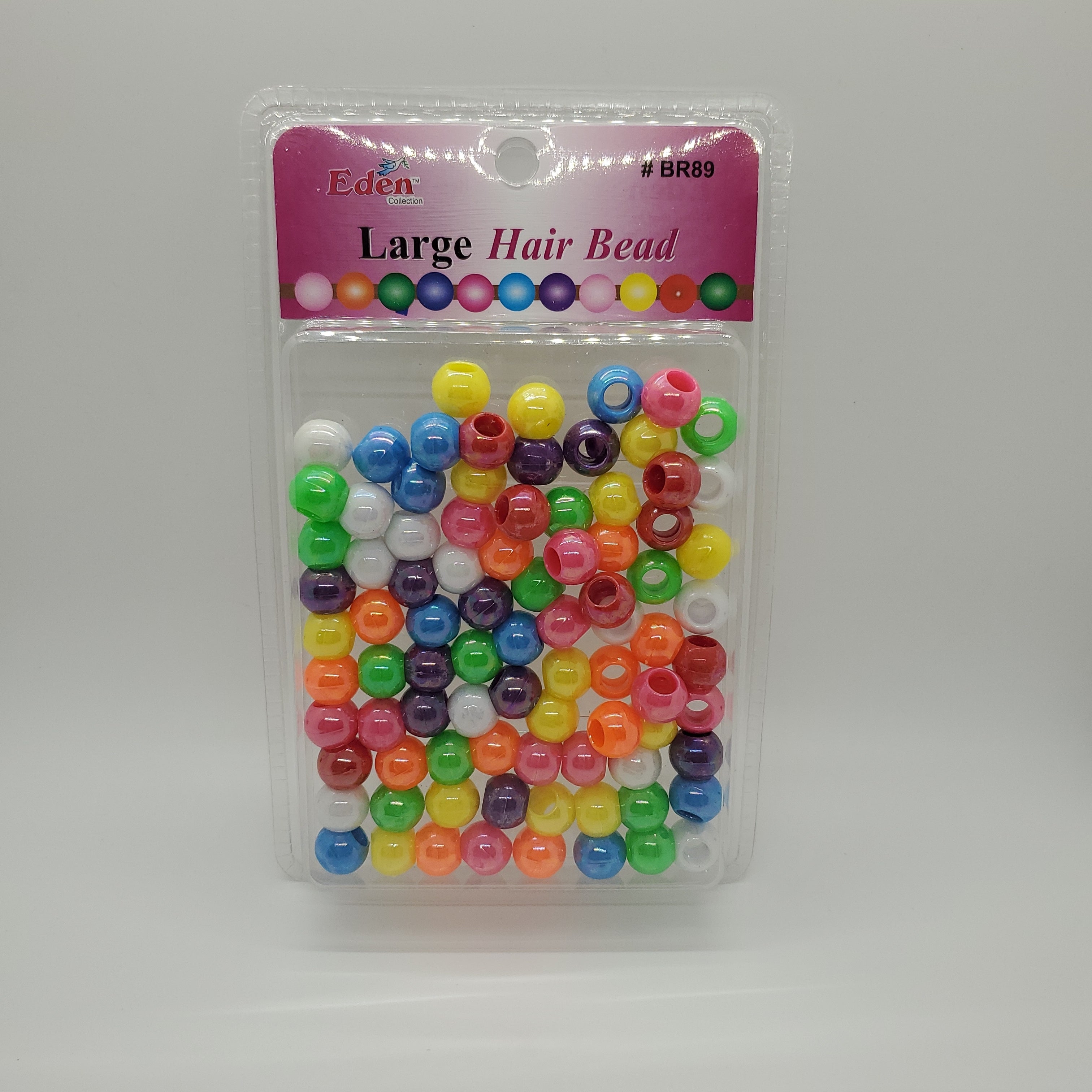 Eden Large Hair Beads - Round Clear Jumbo Pack #BR89 – Taylor Made Beauty  Supply