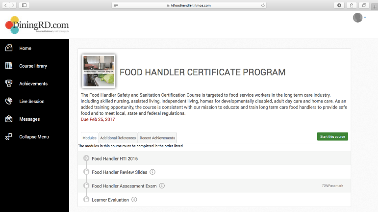 Food Handler Certificate