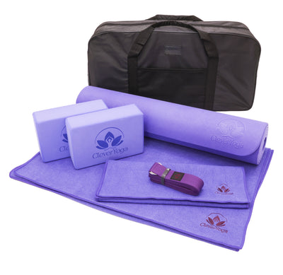 Clever Yoga Mat Towel Non-Slip for Hot Yoga. Grippy Double Sided Suede  Microfiber Towel Non