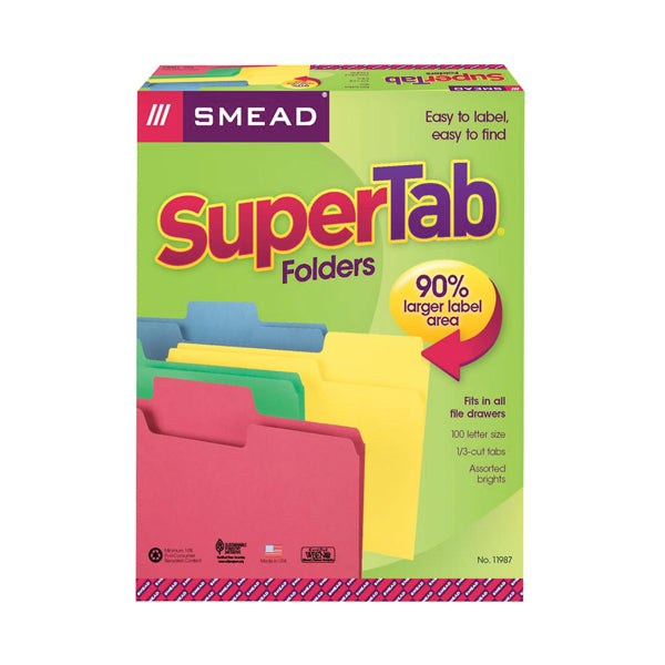 smead supertab coloring file folders