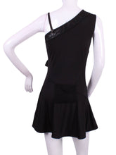 Load image into Gallery viewer, The Charmaine Court To Cocktails Tennis Dress in Black - I LOVE MY DOUBLES PARTNER!!!
