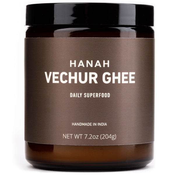 HANAH Ayurvedic Vechur Ghee, produced in the mineral rich lands of Kerala India from the smallest cow in the world.