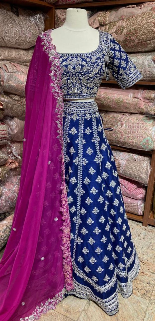 Pink Silk Bridal Lehenga Choli 277249