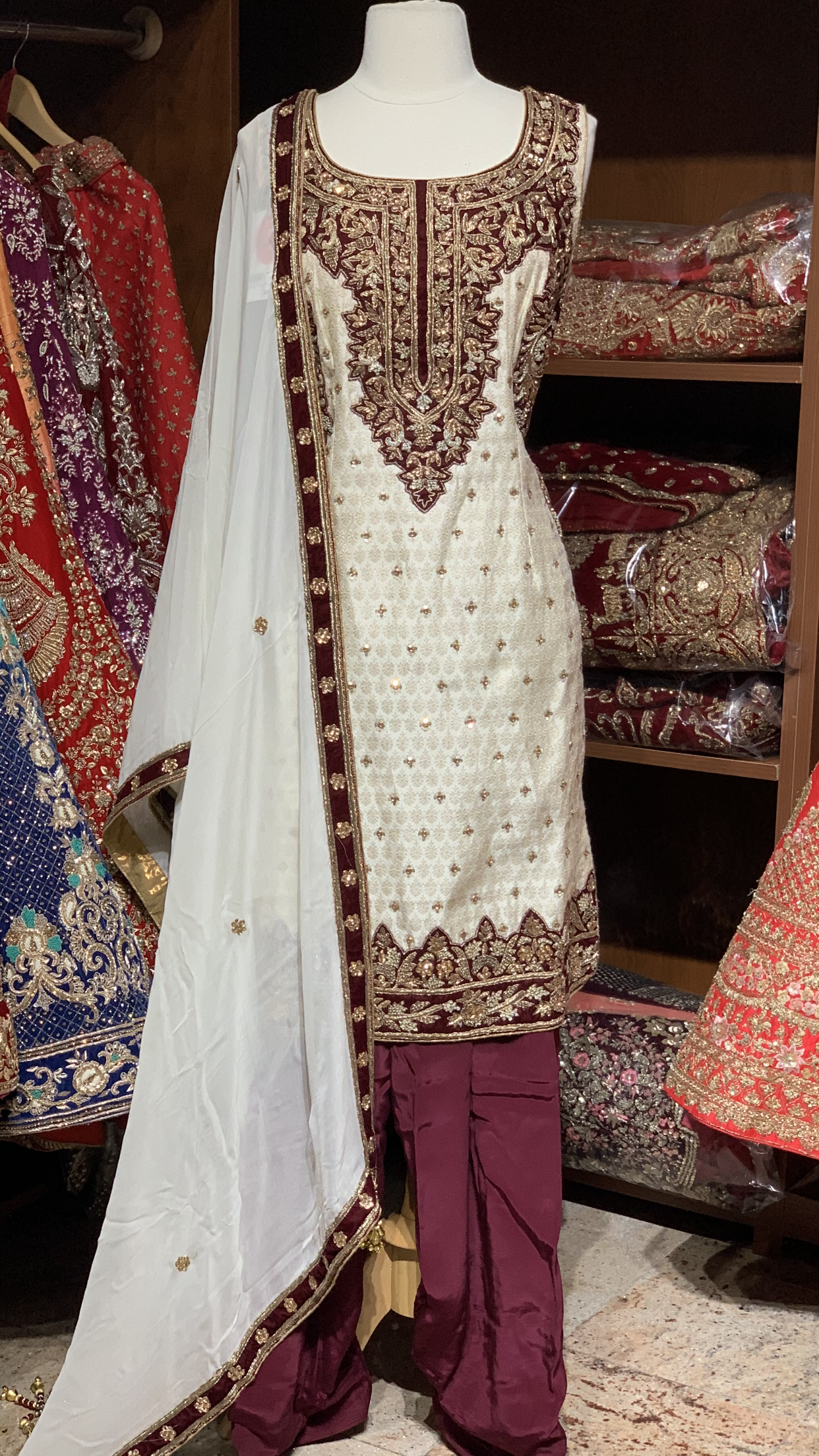 brocade salwar suit