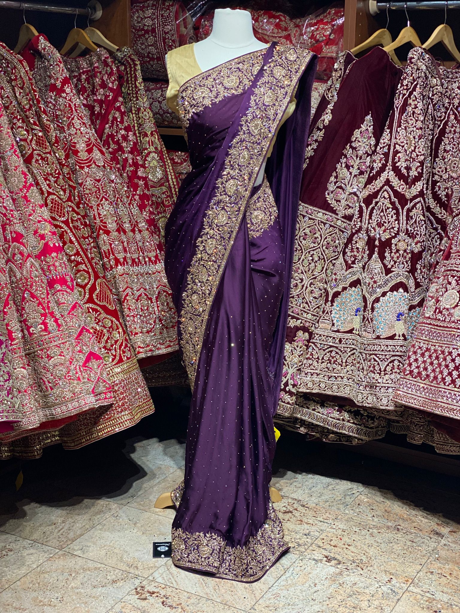 Byzantium Purple Saree PWS-130 – Nazranaa