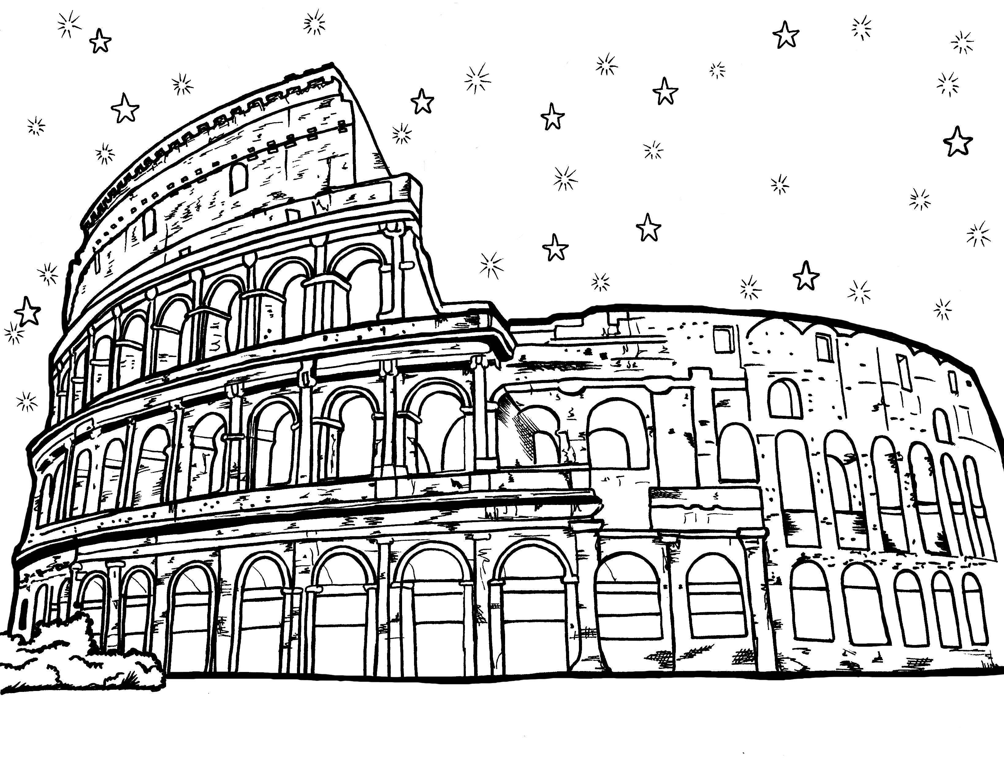 coloring pages on rome