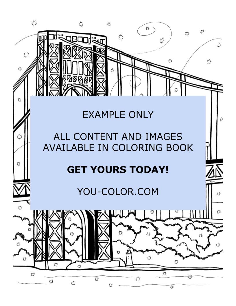 George Washington Bridge - Coloring Page 