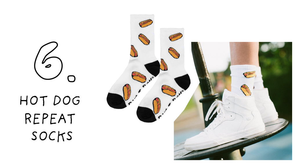 Hot Dog Repeat Socks