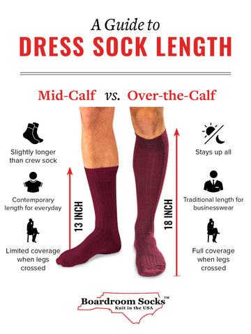 guide to dress sock length for men