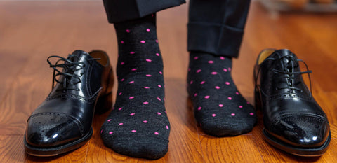 charcoal gray dress socks with black suit