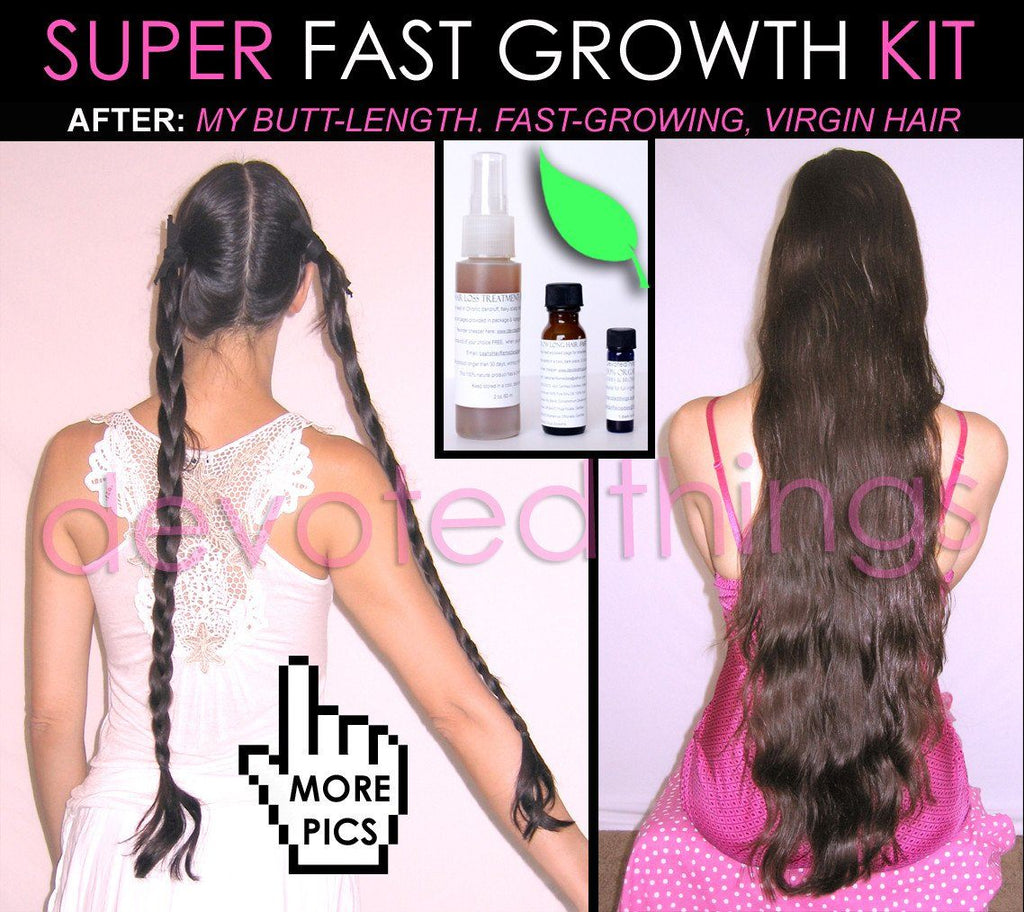 Super Fast Hair Growth System Natural Hair Growth Products Kit Set Of 3 Devotedthings 8035