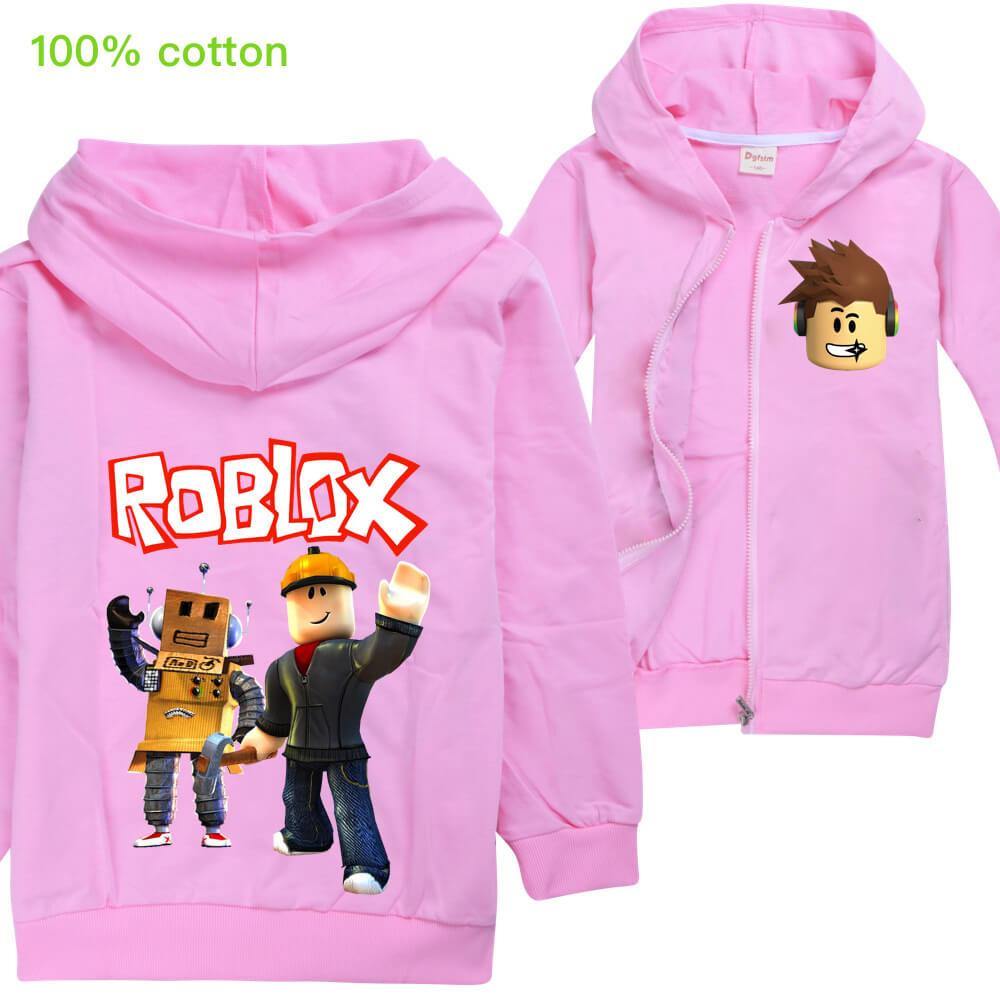 Roblox Mr Robot And Builderman Print Girls Boys Zip Up Cotton Hoodie Fadcover - dam pants roblox